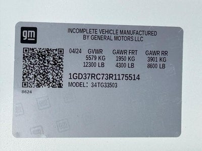 2024 GMC Savana Cutaway 3500 1WT