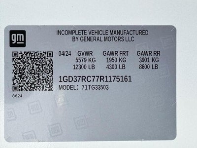 2024 GMC Savana Cutaway 3500 1WT