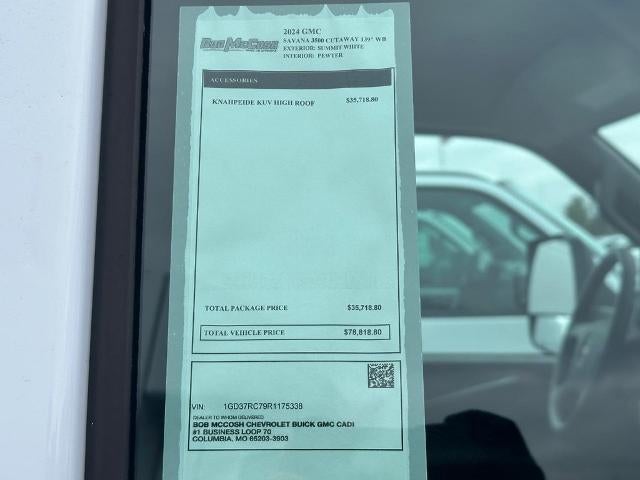 2024 GMC Savana Cutaway 3500 1WT