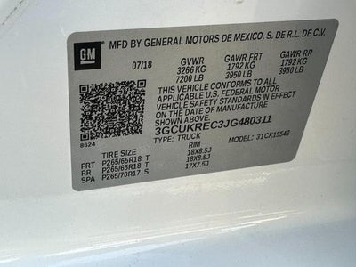 2018 Chevrolet Silverado 1500 LT